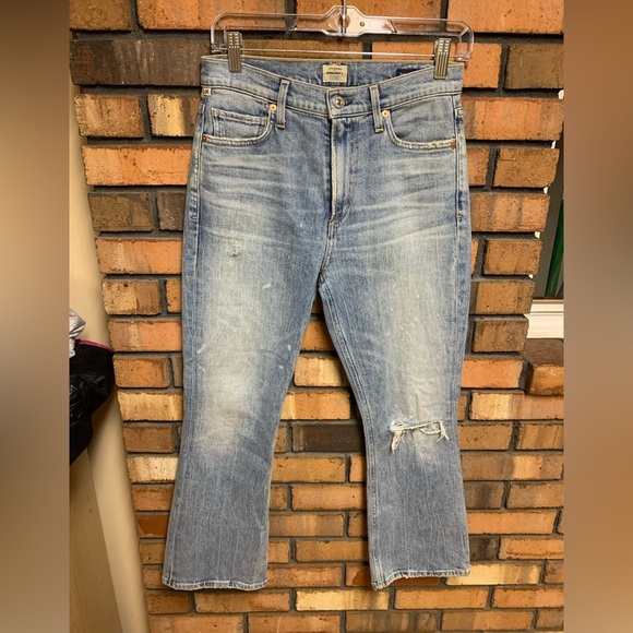 Citizens of Humanity Premium Vintage Damy Cropped Flare Jeans - Picture 1 of 8